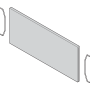 AMBIA-LINE Querteiler für LEGRABOX Frontauszug Rahmenbreite=242mm Holzdesign
